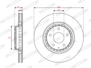 DDF3070C Brzdový kotouč PREMIER FERODO