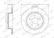 DDF3123 FERODO brzdový kotúč DDF3123 FERODO