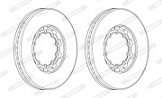 FCR271A Brzdový kotouč FERODO