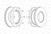 FCR308A FERODO brzdový kotúč FCR308A FERODO