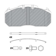 FCV1656B Sada brzdových destiček, kotoučová brzda PREMIER FERODO
