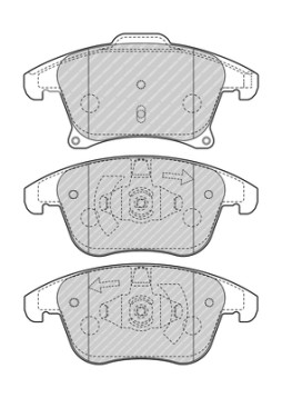 FDB4445 Sada brzdových destiček, kotoučová brzda PREMIER FERODO