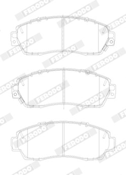 FDB4620 Sada brzdových destiček, kotoučová brzda Federal-Mogul FERODO