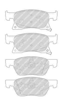 FDB4933 Sada brzdových destiček, kotoučová brzda Federal-Mogul FERODO