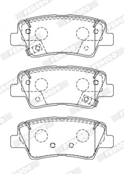 FDB5041 Sada brzdových destiček, kotoučová brzda Federal-Mogul FERODO