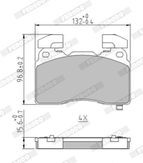 FDB5058 Sada brzdových destiček, kotoučová brzda Federal-Mogul FERODO