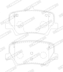 FDB5157 Sada brzdových destiček, kotoučová brzda Federal-Mogul FERODO