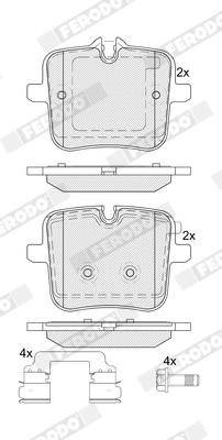 FDB5362 Sada brzdových destiček, kotoučová brzda Federal-Mogul FERODO