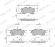 FDB5419 Sada brzdových destiček, kotoučová brzda Federal-Mogul FERODO