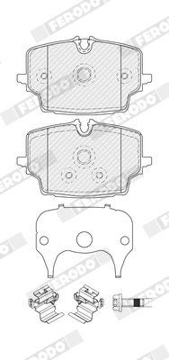 FDB5543 Sada brzdových destiček, kotoučová brzda Federal-Mogul FERODO