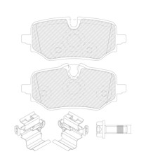 FDB5561 Sada brzdových destiček, kotoučová brzda Federal-Mogul FERODO