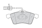 FVR1518 Sada brzdových destiček, kotoučová brzda Federal-Mogul FERODO