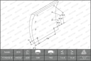 K19232.0-F3744 Sada brzdoveho oblozeni, bubnova brzda PREMIER FERODO