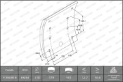 K19486.9-F3672 Sada brzdoveho oblozeni, bubnova brzda PREMIER FERODO