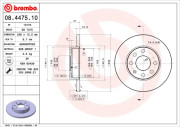 08.4475.10 Brzdový kotouč BREMBO