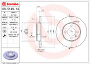 08.5149.14 Brzdový kotouč BREMBO