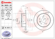 08.5625.21 Brzdový kotouč COATED DISC LINE BREMBO