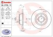 08.5709.10 Brzdový kotouč BREMBO