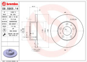 08.5905.14 Brzdový kotouč PRIME LINE BREMBO