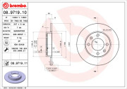 08.9719.11 Brzdový kotouč COATED DISC LINE BREMBO