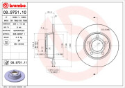 08.9751.11 Brzdový kotouč COATED DISC LINE BREMBO