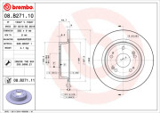 08.B271.11 Brzdový kotouč COATED DISC LINE BREMBO