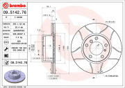 09.5142.76 BREMBO Brzdové kotouče MAX 09.5142.76 BREMBO