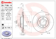 09.7196.11 Brzdový kotouč COATED DISC LINE BREMBO