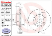 09.A621.11 Brzdový kotouč COATED DISC LINE BREMBO