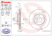 09.A637.11 Brzdový kotouč COATED DISC LINE BREMBO