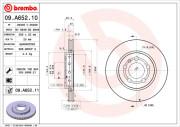 09.A652.11 Brzdový kotouč COATED DISC LINE BREMBO