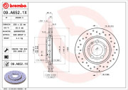 09.A652.1X Brzdový kotouč BREMBO XTRA LINE BREMBO