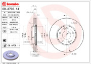 09.A706.11 Brzdový kotouč COATED DISC LINE BREMBO