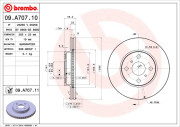 09.A707.11 Brzdový kotouč COATED DISC LINE BREMBO