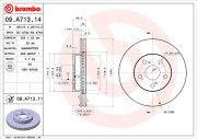 09.A713.11 Brzdový kotouč COATED DISC LINE BREMBO