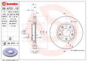 09.A721.11 Brzdový kotouč COATED DISC LINE BREMBO