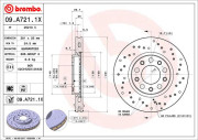 09.A721.1X Brzdový kotouč BREMBO XTRA LINE BREMBO