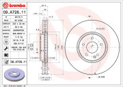 09.A726.11 Brzdový kotouč COATED DISC LINE BREMBO