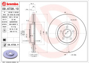 09.A728.11 Brzdový kotouč COATED DISC LINE BREMBO