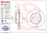 09.A736.11 Brzdový kotouč COATED DISC LINE BREMBO