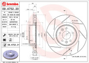 09.A752.21 Brzdový kotouč COATED DISC LINE BREMBO