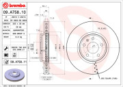 09.A758.11 Brzdový kotouč COATED DISC LINE BREMBO