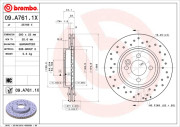 09.A761.1X Brzdový kotouč BREMBO XTRA LINE BREMBO