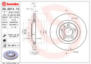 09.A814.11 Brzdový kotouč COATED DISC LINE BREMBO