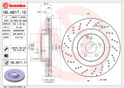 09.A817.11 Brzdový kotouč COATED DISC LINE BREMBO