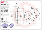 09.A864.1X Brzdový kotouč BREMBO XTRA LINE BREMBO