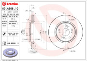 09.A866.11 Brzdový kotouč COATED DISC LINE BREMBO