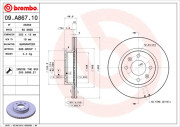 09.A867.10 Brzdový kotouč BREMBO