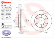 09.A911.11 Brzdový kotouč COATED DISC LINE BREMBO