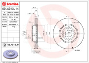 09.A913.11 Brzdový kotouč COATED DISC LINE BREMBO